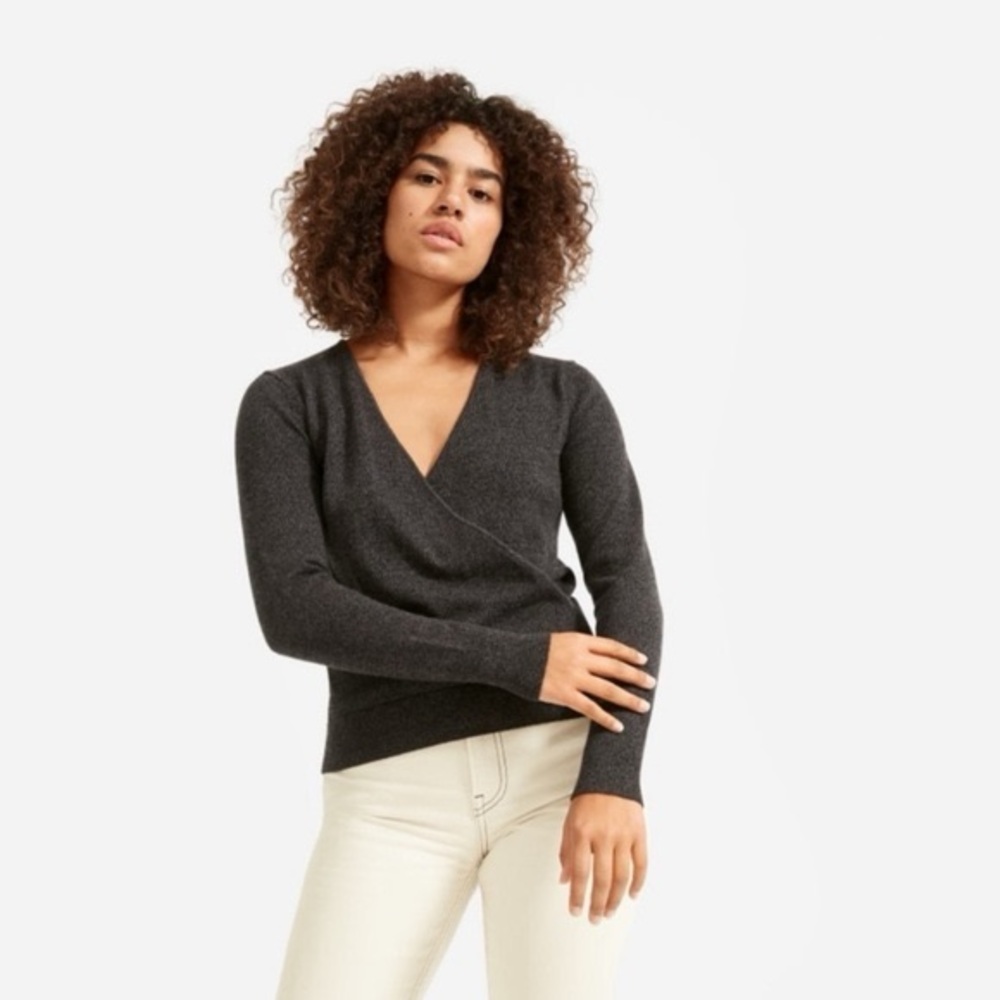Everlane cashmere wrap sweater